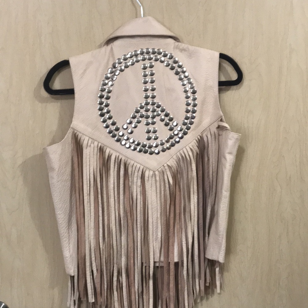 New! Understated Leather Peace Vest